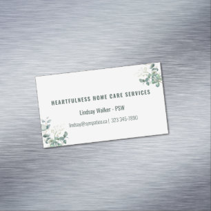 Cartão De Visitas Magnético Íman Estilo Eucalyptus