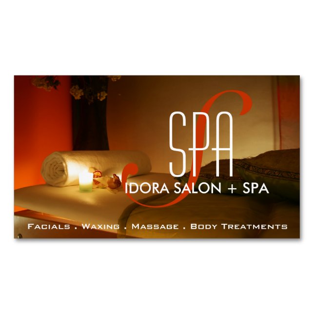 Cartão De Visitas Magnético Ímãs da terapia da massagem (Frente)