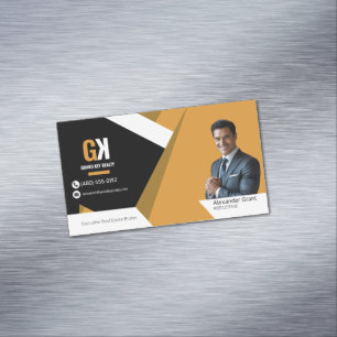 Cartão De Visitas Magnético Imobiliária Black & Gold Imobiliária