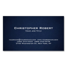 Cartão De Visitas Magnético Imobiliário Azul Marinho Minimalista