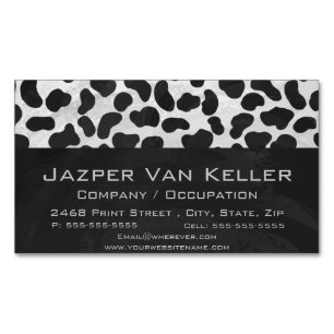 Cartão De Visitas Magnético Impressão Branco e Negro Dalmáticos