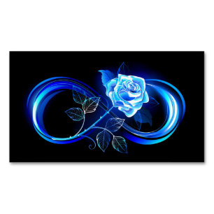 Cartão De Visitas Magnético Infinidade brilhante com rosa azul