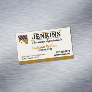 Cartão De Visitas Magnético Instalação do Flooring Professional