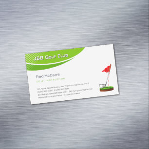 Cartão De Visitas Magnético Instrutor Golf Melhores esportes