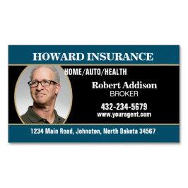 Cartão De Visitas Magnético Insurance Agent or Any Company