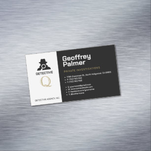 Cartão De Visitas Magnético Investigações Privadas Detetive Professional