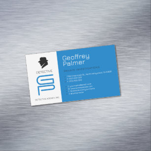 Cartão De Visitas Magnético Investigações Privadas Detetive Professional