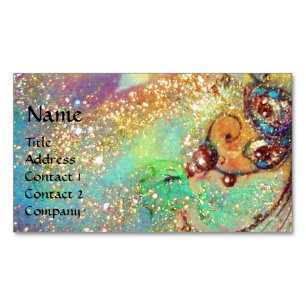 CARTÃO DE VISITAS MAGNÉTICO JARDIM DA PLANTA DE BORBOLETA MÁGICA DAS SOMBRAS