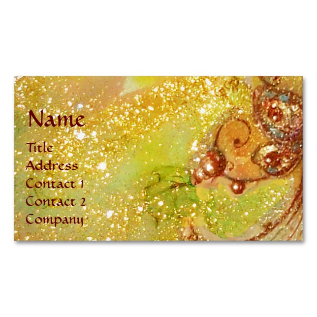 CARTÃO DE VISITAS MAGNÉTICO JARDIM DA PLANTA MÁGICA DE MANTEIGA DE SOMBRA PERD (Frente)