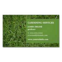 Jardineiro simples moderno da grama verde