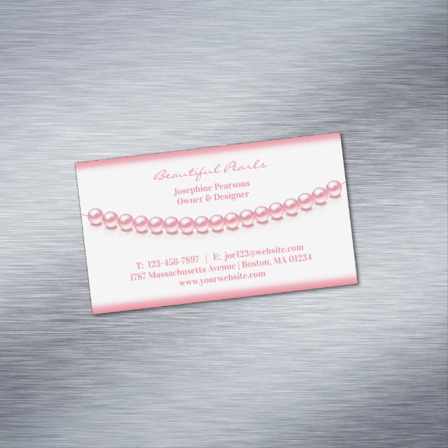 Cartão De Visitas Magnético Jewelry Pearl (Posição Original)