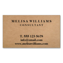 Cartão De Visitas Magnético Kraft Russo Elegante