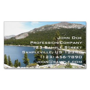 Cartão De Visitas Magnético Lago Tenaya no Parque Nacional de Yosemite