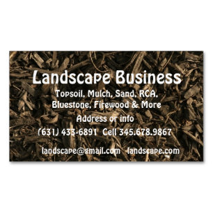 Cartão De Visitas Magnético Landscape Soil Gardening Sod Business