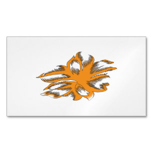 Cartão De Visitas Magnético Laranja Amarelo, Orangular, decorativo amarelo