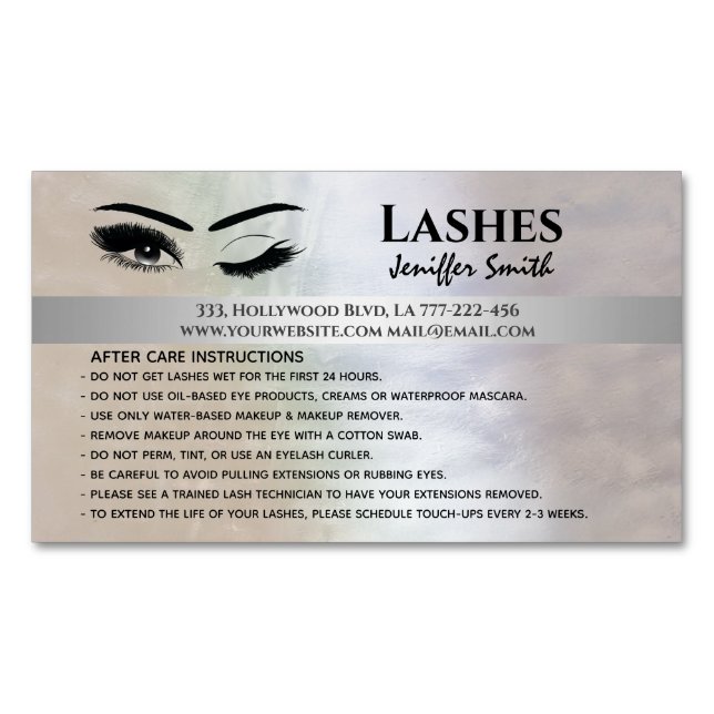 Cartão De Visitas Magnético Lasers holográficos quic profissionais após tratam (Frente)