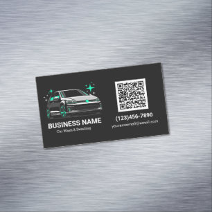 Cartão De Visitas Magnético Lavagem e Detalhes de Carro Móvel Personalizado