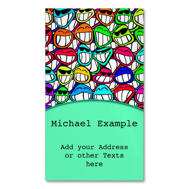 Cartão De Visitas Magnético LEGAL SORRISO GRUPO I + sua ideia (Frente Vertical)