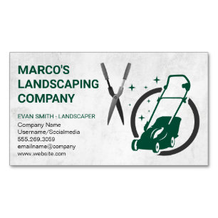 Cartão De Visitas Magnético Lewn Mower   Clippers de borda