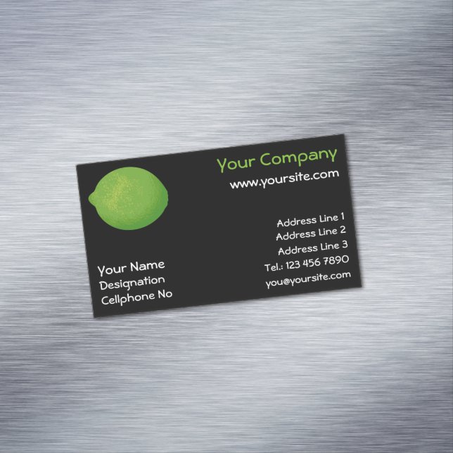 Cartão De Visitas Magnético Limão Magnet (Posição Original)