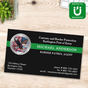 Cartão De Visitas Magnético Logotipo da Patrulha de Fronteira da Polícia Feder