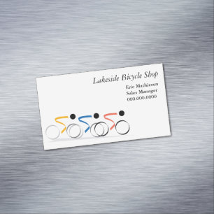 Cartão De Visitas Magnético Logotipo da raça de bicicleta