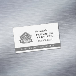 Cartão De Visitas Magnético Logotipo de Negócios de Serviço de Encanação Profi