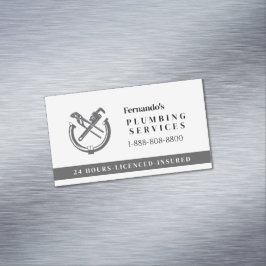 Cartão De Visitas Magnético Logotipo de Negócios de Serviço de Encanação Profi