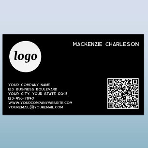 Cartão De Visitas Magnético Logotipo Simples e Código QR