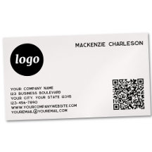 Logotipo Simples e Código QR Rosa Bege