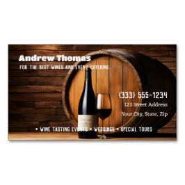 Cartão De Visitas Magnético Loja de bebidas consultor de vinho