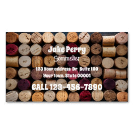 Cartão De Visitas Magnético Loja de bebidas Sommelier