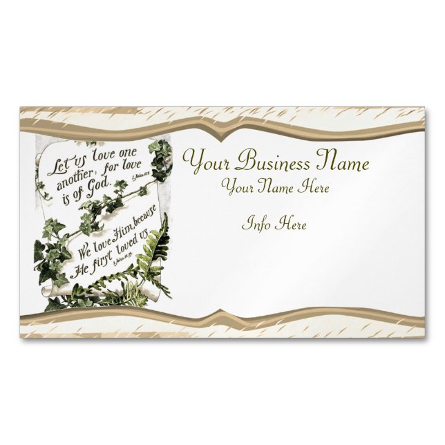 Cartão De Visitas Magnético Love Is Of God (Frente)