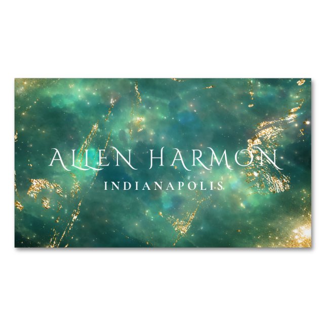 Cartão De Visitas Magnético Luxury Minimal Custom Family Name | 5-Minute Edit (Frente)