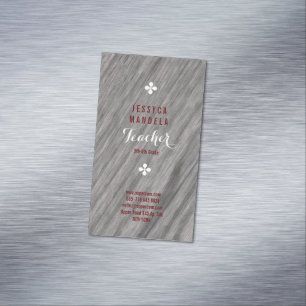 Cartão De Visitas Magnético Madeira de carvalho branca, castanha, branca