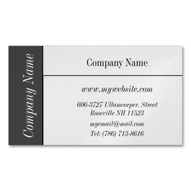 Cartão De Visitas Magnético Magnet Cartão de visita (Frente)