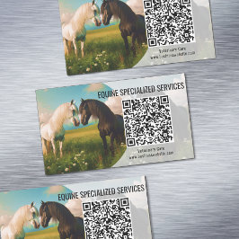 Cartão De Visitas Magnético Magnet Cartão de visita de Código QR Horse