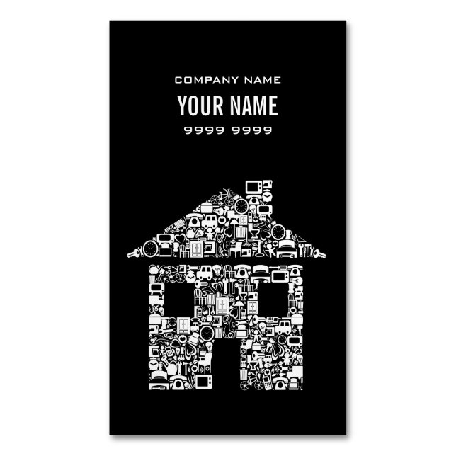 Cartão De Visitas Magnético Magnet Professional House Promocional Imobiliário (Frente Vertical)