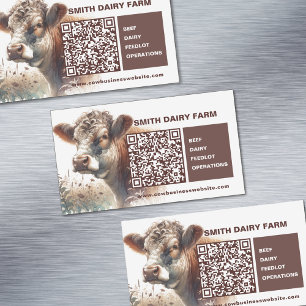 Cartão De Visitas Magnético Magnético de Cartão QR de Cow Business