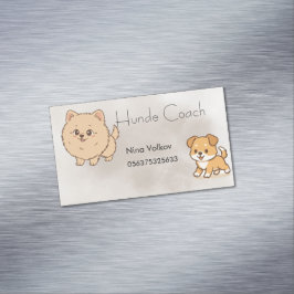Cartão De Visitas Magnético Magnetische Visitenkarte Hundetrainer |