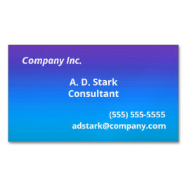 Cartão De Visitas Magnético Magnets Cartão de visita de Gradação Roxo a Azul