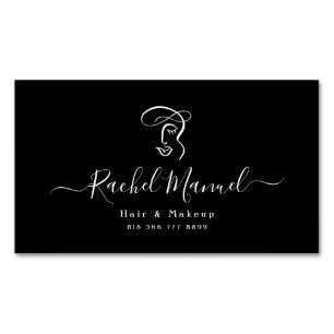 Cartão De Visitas Magnético Manipulação de Script de Caligrafia abstrato