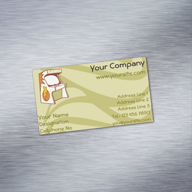 Cartão De Visitas Magnético Máquina de Arcade (Posição Original)