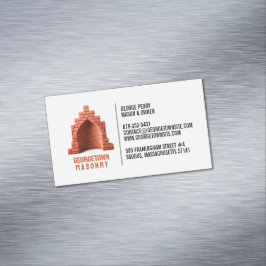 Cartão De Visitas Magnético Masonry Chimney
