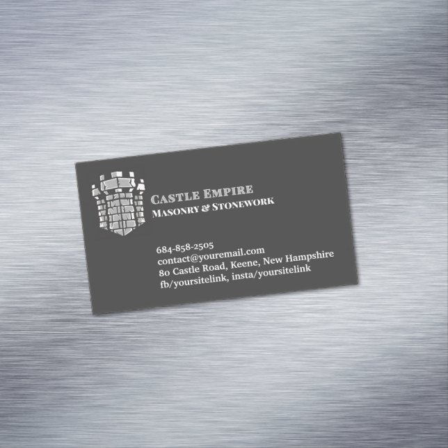 Cartão De Visitas Magnético Masonry Chimney (Posição Original)