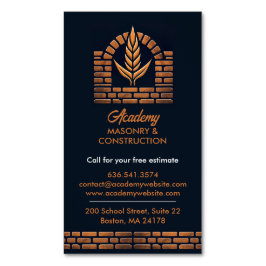 Cartão De Visitas Magnético Masonry Chimney
