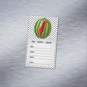 Cartão De Visitas Magnético Melancia Palestina - Fatia de Mapa