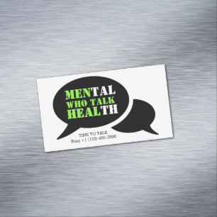 Cartão De Visitas Magnético Mens Mental Health HOMENS QUE FALAM DE SAÚDE
