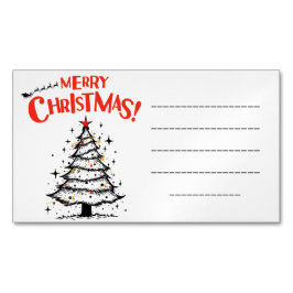 Cartão De Visitas Magnético merry chrismas in u