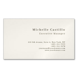 Cartão De Visitas Magnético Minimalista Moderno Profissional